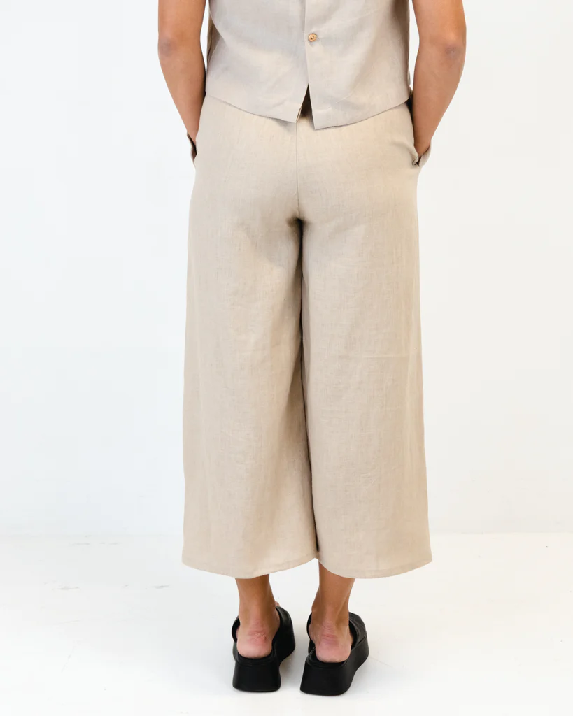 HULMU DESIGN Pantalon en lin sand pour adultes