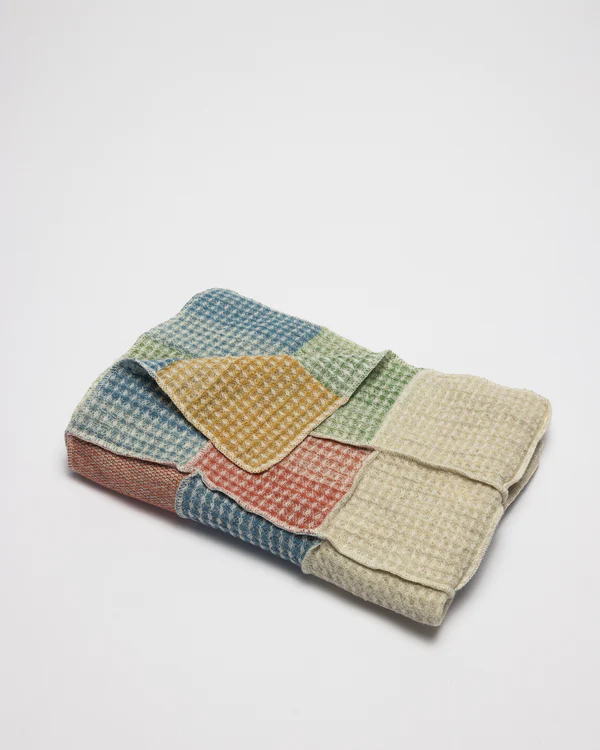 BONDEN LIVING Wool Blanket *Hilma" multicolor 80 x 160 cm - NEW THIN GOOD QUALITY