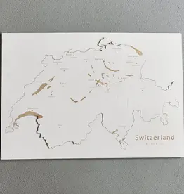 PAPURINO Holz-Karte der Schweiz