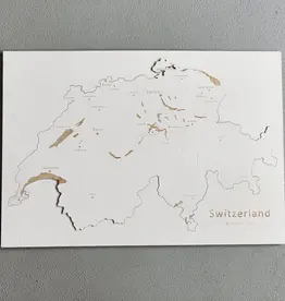 PAPURINO Holz Landkarte Schweiz