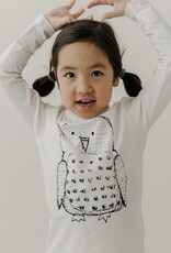 Longsleeve t-shirt Owl natural white