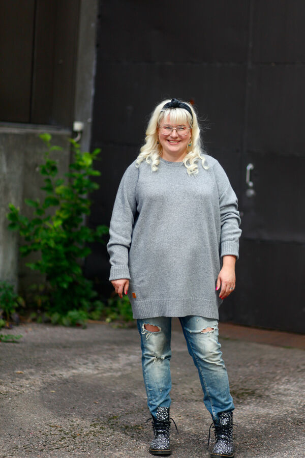 LUMOAN Erwachsenen Merino-Pullover Frost grey