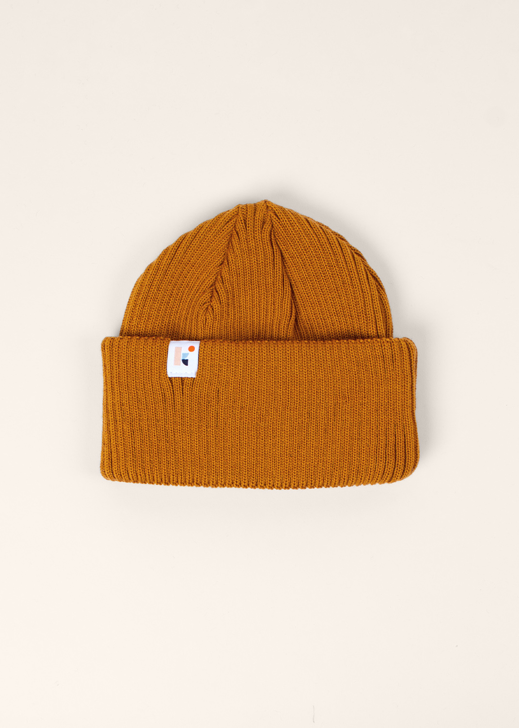 KOLLEGG Knitted Beanie Hat butter mustard