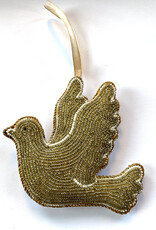 MUM'S Glass beads deko "Golden Dove"