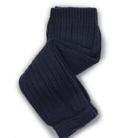 Merinowolle Beinwärmer karamell / nachtblau