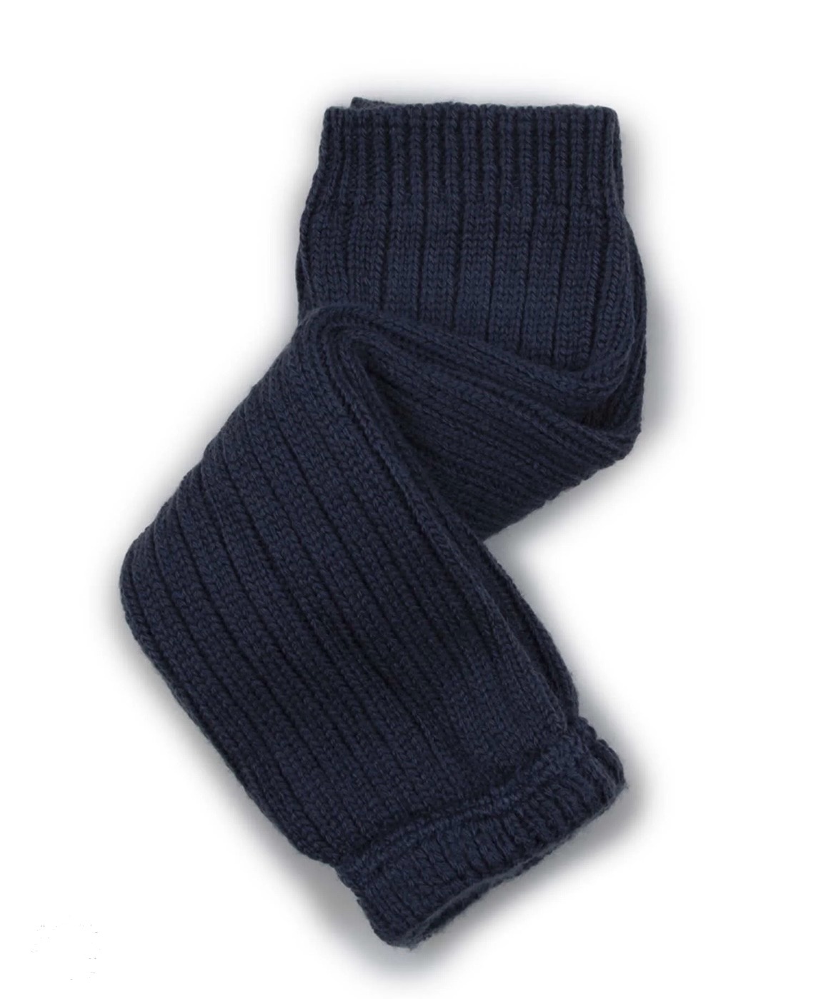 COLLÉGIEN Merino wool legwarmer caramel / night blue