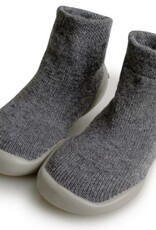 COLLÉGIEN Wool house socks grey with rubber sole