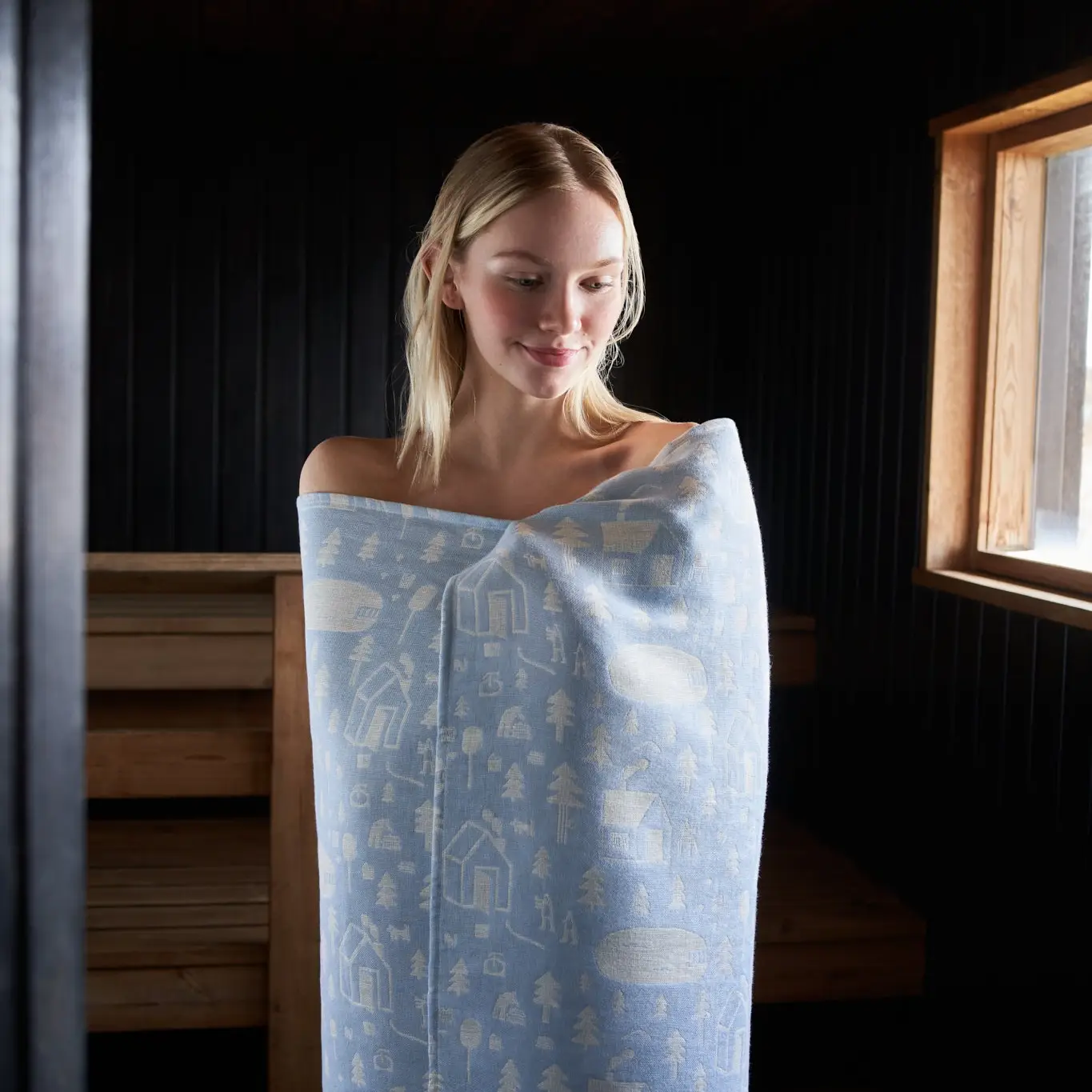 KAUNISTE Sauna Linen Bath Towel  90x136 cm