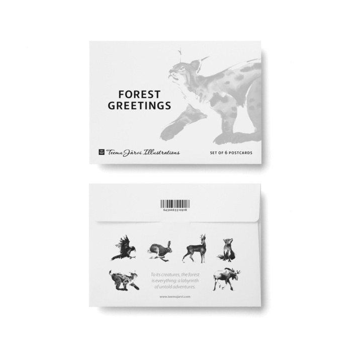 TEEMU JÄRVI ILLUSTRATIONS Forest  Greetings card set