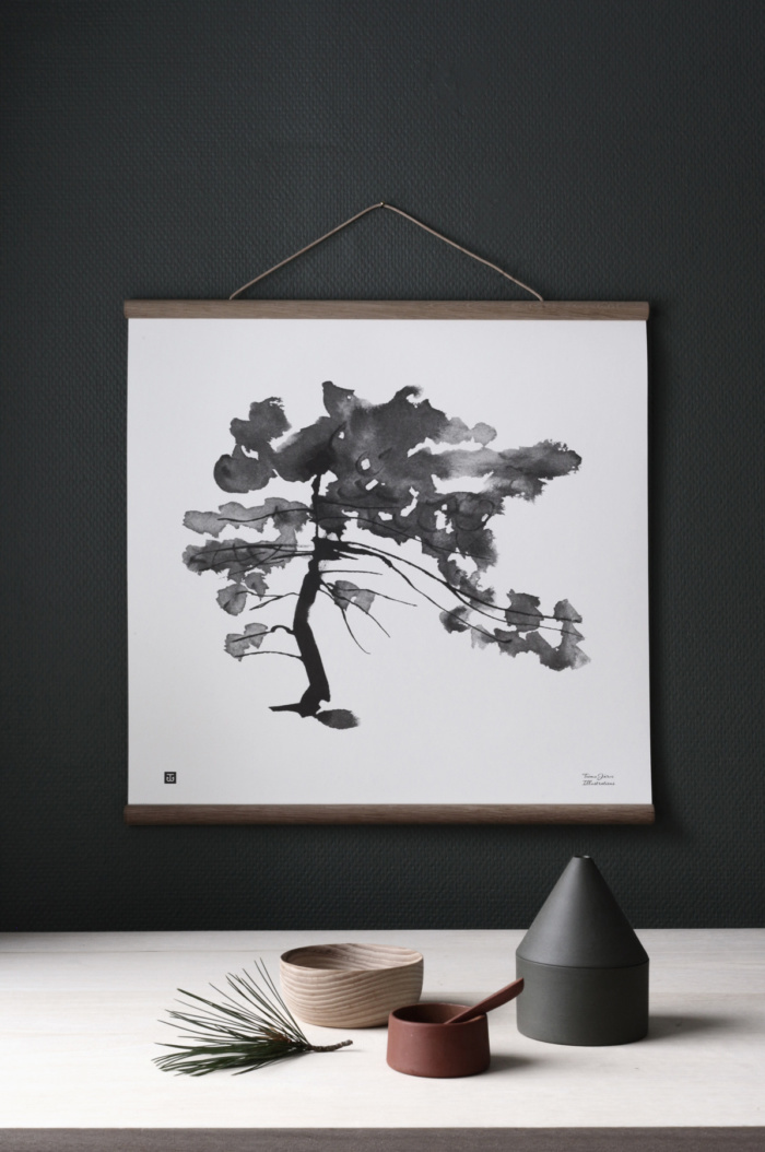 TEEMU JÄRVI ILLUSTRATIONS Poster Pine Tree 50 x 50 cm