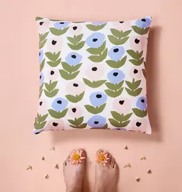 KAUNISTE Cushion Cover Floral Blue