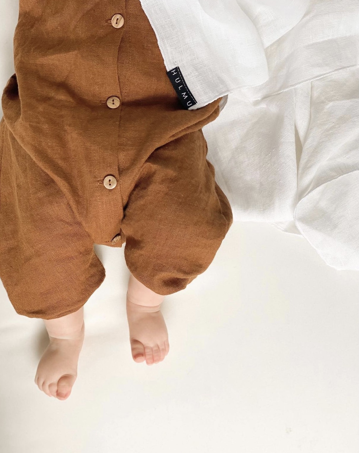HULMU DESIGN Baby Linen Blanket Cinnamon 80 x 120 cm