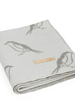 MIIKO DESIGN Couverture en laine "Lintu" 130 x 150 cm couleur gris