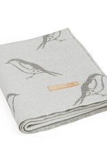 MIIKO DESIGN Woolen blanket "Lintu" 130 x 150 cm grey coloured
