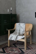 MIIKO DESIGN Woolen blanket "Lintu" 130 x 150 cm grey coloured