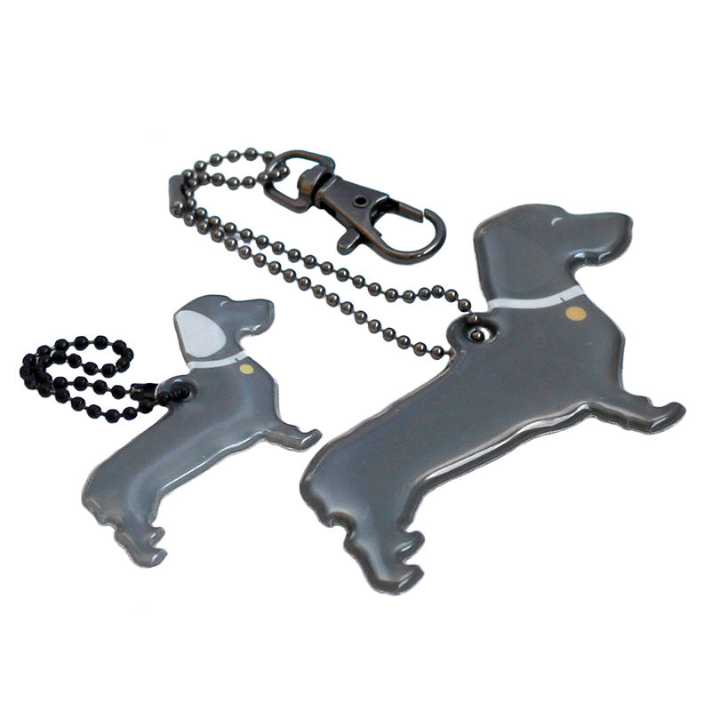 LIFESAVER Reflector set "Dachshund" black coloured