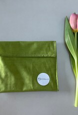 Snack bag green coloured - upcycled material!