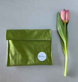Snack bag green coloured - upcycled material!
