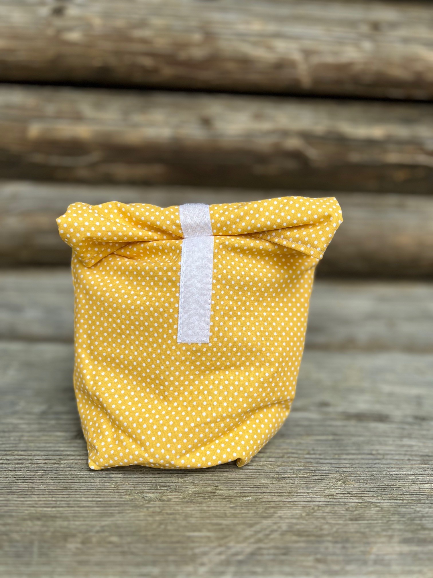 Sac de déjeuner en tissu couleur jaune