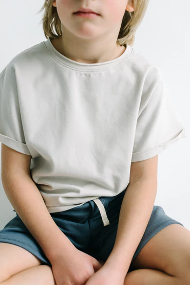 Oversized t-shirt pour enfants gris/blanc
