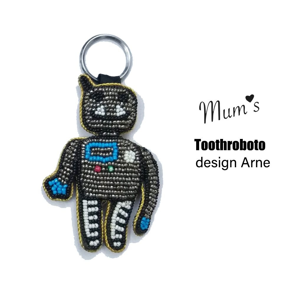 MUM'S Toothroboto Key Ring blue coloured