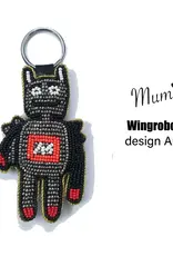 MUM'S Wingroboto Key Ring red coloured