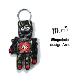 MUM'S Wingroboto Key Ring rotfarben