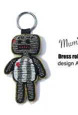 MUM'S Dress Robot Key Ring white coloured