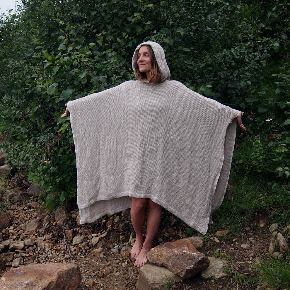 HEMPEA  Poncho de bain pour adultes