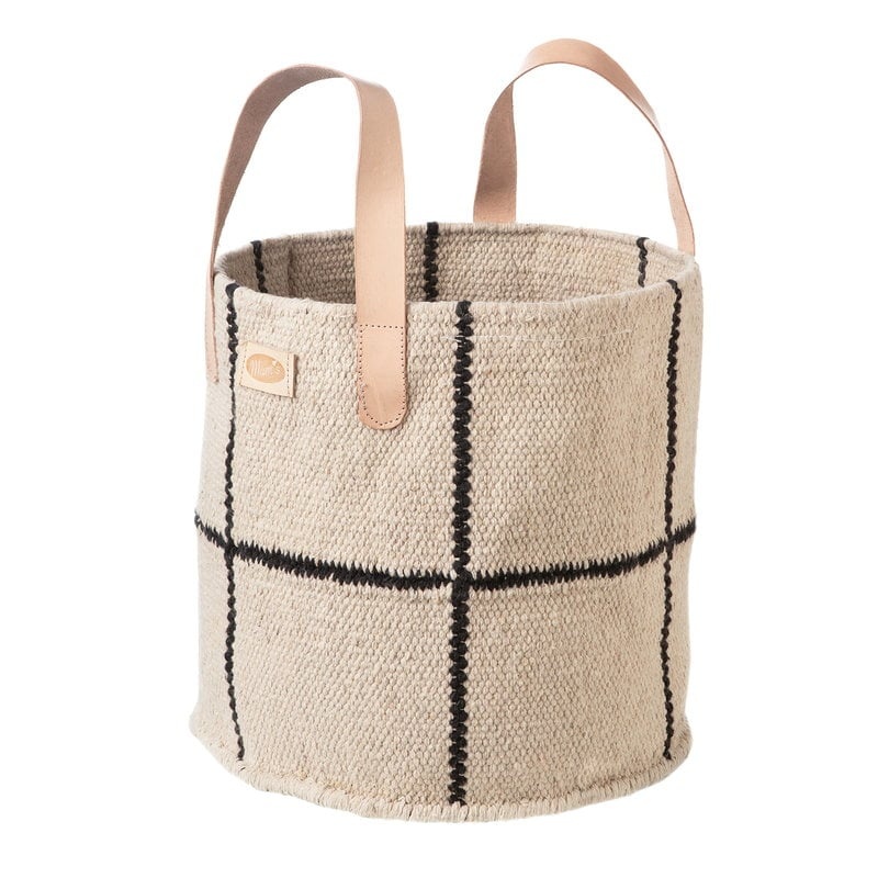 MUM'S Basket natural/black 30x30 cm