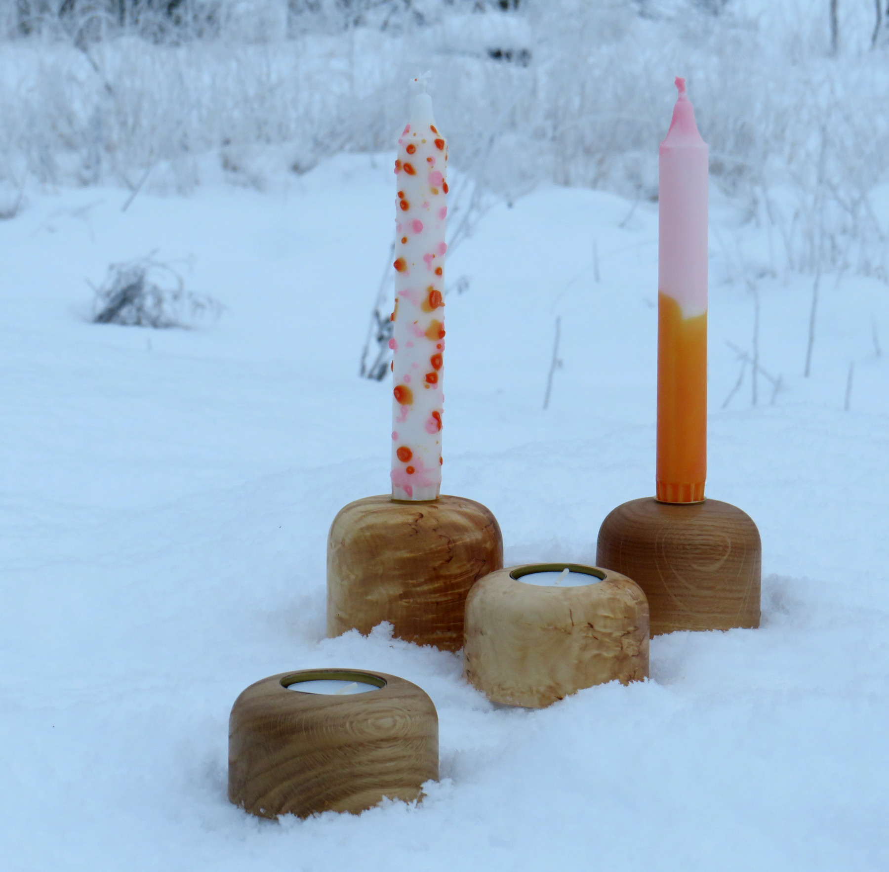 RUOKO DESIGN Oak wood candle holder
