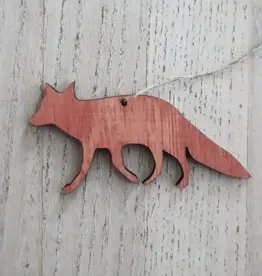 PAPURINO Fox wood decoration red-coloured