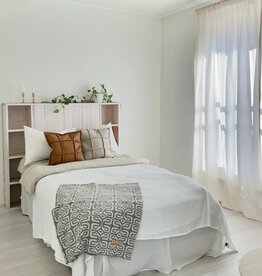 MIIKO DESIGN Wolldecke "Louhi" 130 x 150 cm graufarben