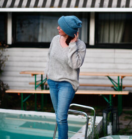 LUMOAN ONE SIZE Erwachsenen Alpaka Pullover graufarben