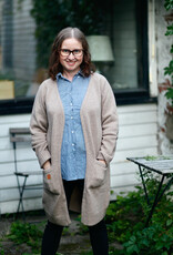 LUMOAN Merino cardigan Sand