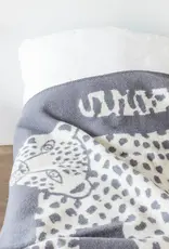 KAUNISTE Woolen blanket "Leopardi" 130 x 180 cm grey/white