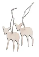 PAPURINO Deer-Holzdeko naturfarben oder schwarz lackiert
