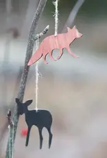 PAPURINO Deer-Holzdeko naturfarben oder schwarz lackiert