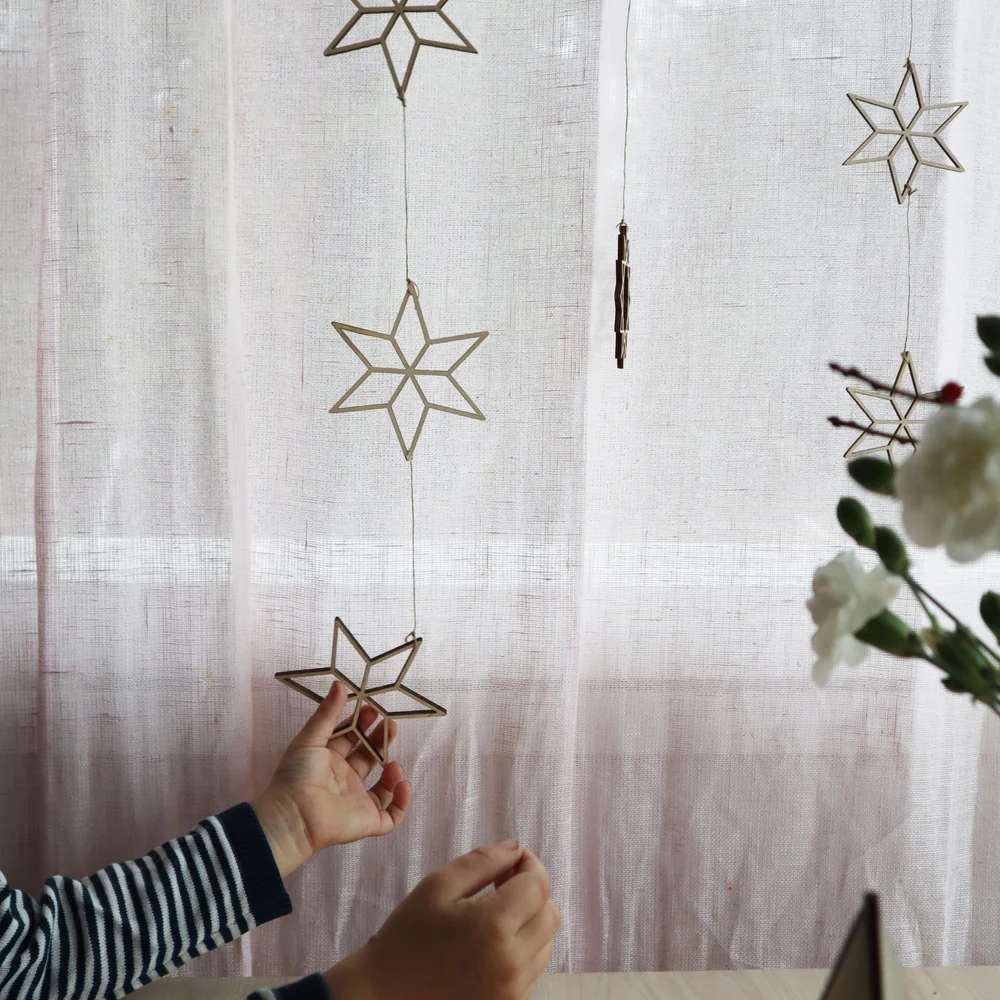 PAPURINO Christmas star natural colour d 7 or 9  cm