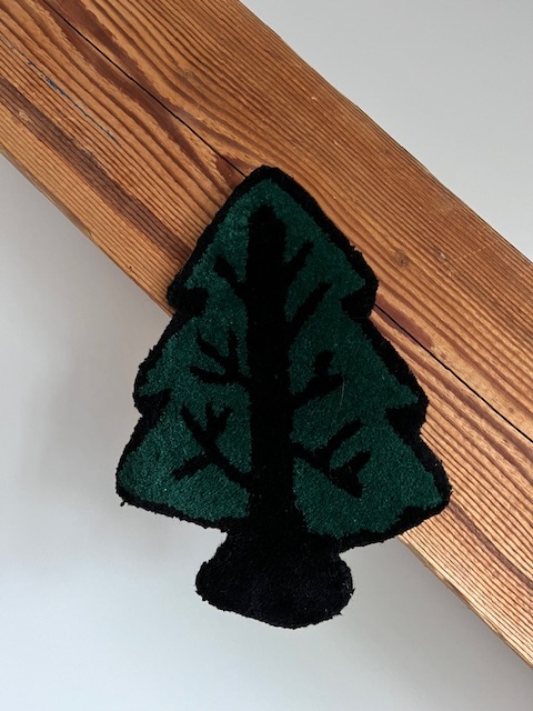 MUM'S Tannenbaum Wandteppich 20 x 25 cm
