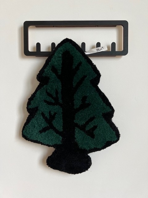 MUM'S Fir tree wall rug 20 x 25 cm