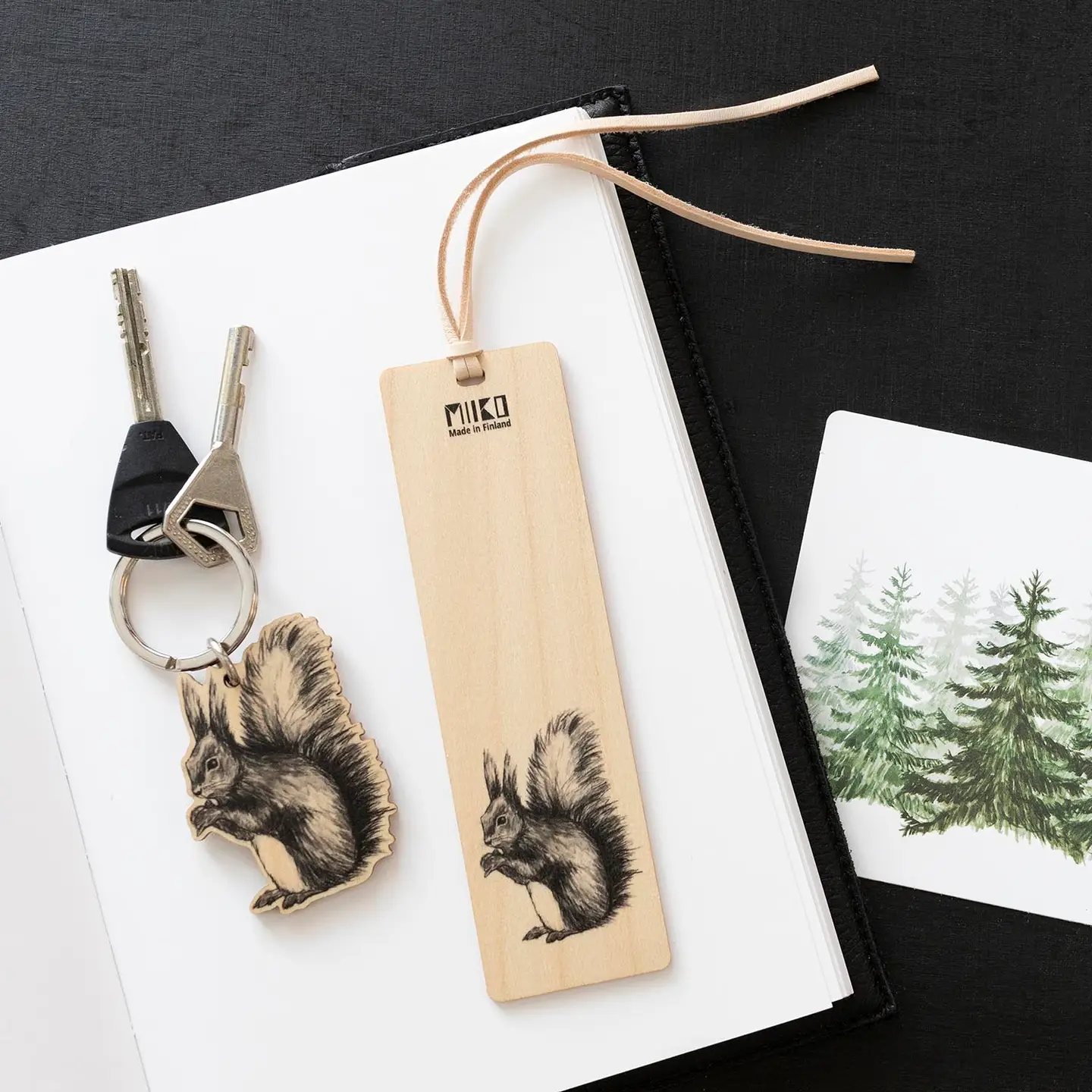 MIIKO DESIGN Holz-Lesezeichen "Squirrel"