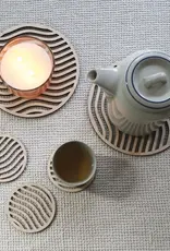 PAPURINO Set de 4 sous-verres en bois "Uoma"