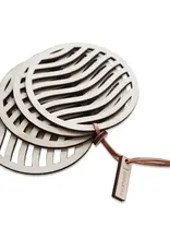 PAPURINO Set de 4 sous-verres en bois "Uoma"