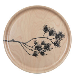 MIIKO DESIGN Holz Tablett "Havu" D 35 cm