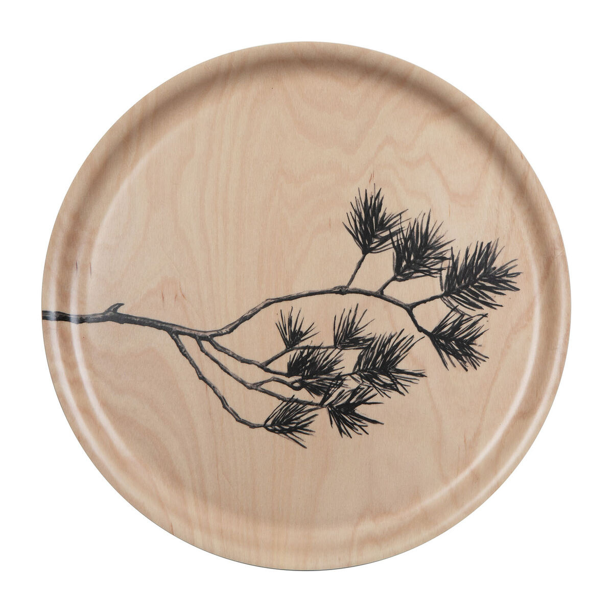 MIIKO DESIGN Holz Tablett "Havu" D 35 cm