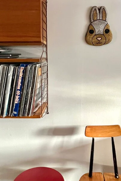 MUM'S Glasperlen Wanddeko "Bunny" 20 x 25 cm