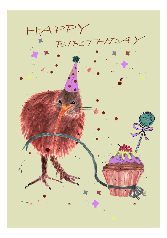 Carte d'anniversaire « Kiwi »