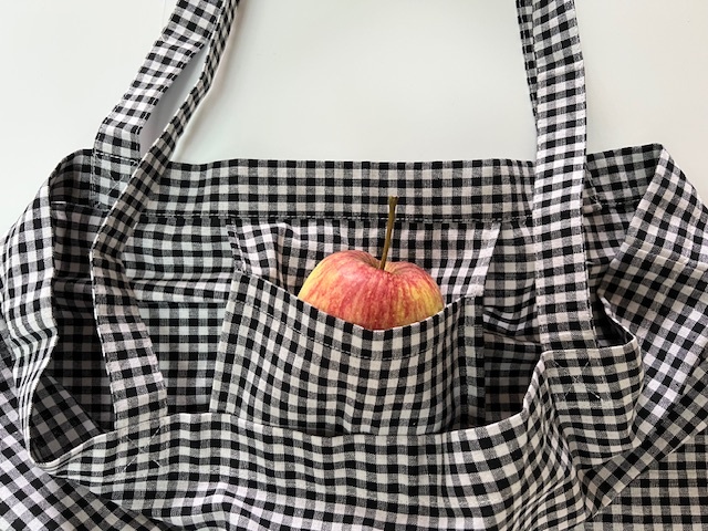Tote bag with chequered pattern 47x48 cm