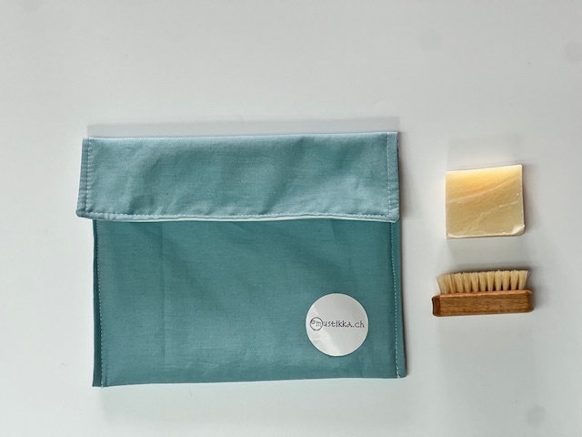 Snackbag blaufarben - Upcycling Material!